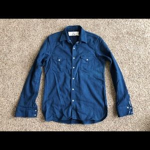 Rogue Territory Indigo Dyed Sashiko Western Shirt